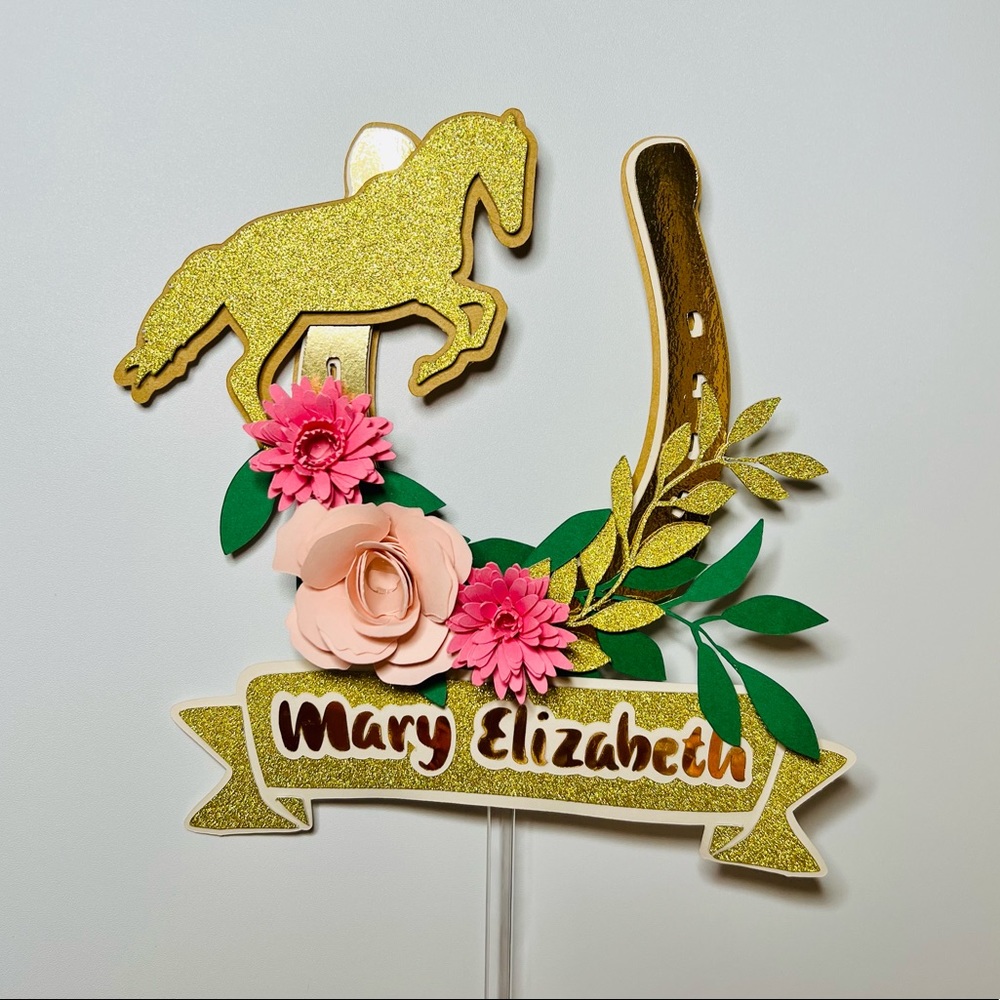 Horse/pony theme cake topper